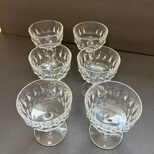 Arcoroc ARTIC France Sherbet Crystal Glasses Set of 6 ( 1 Set)